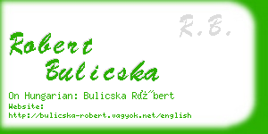 robert bulicska business card